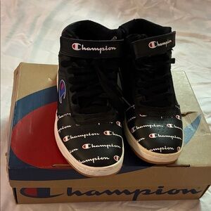 Champion Black High-Top Athletic Shoes